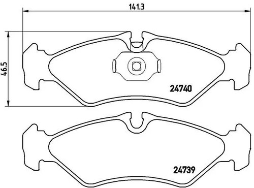 Rear brake pad set - rear,