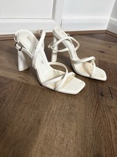 Zara White Strappy Heeled