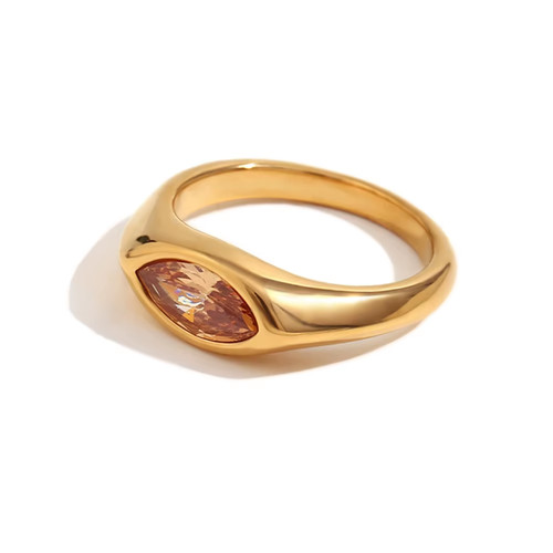 Horse eye zircon seal ring - seal,
