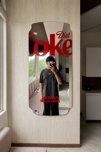 Diet coke acrylic mirror wall - diet,
