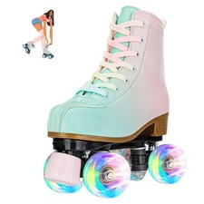 Roller Skates for Girl and Women, PU Leather Fantastic Flash Wheel Kid Roller...
