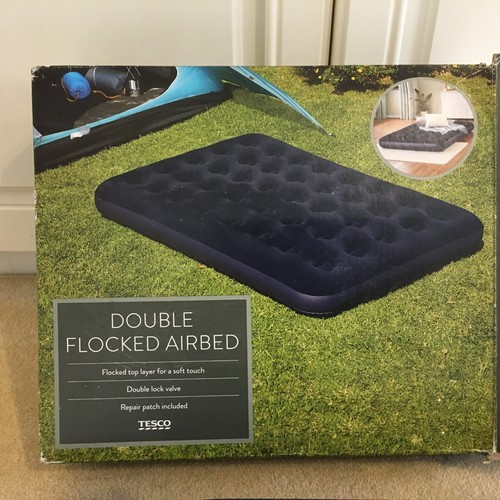 Tesco blue double flocked - blue,