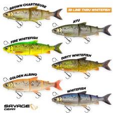 Savage Gear 3D Line Thru Whitefish Lure - 17cm / 22cm / 27cm - Pike Lure Rigged