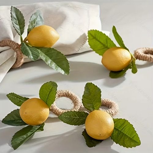 Faux lemon napkin - lemon, 4