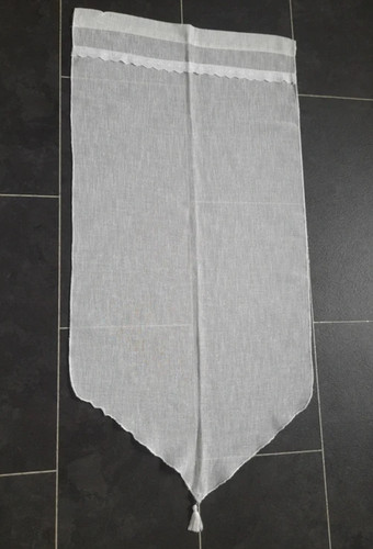 Vintage french white lace net - white,