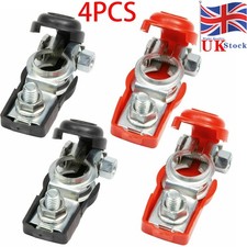4X Leisure Battery Terminals Connectors Clamps Car Van Caravan Motorhome UK