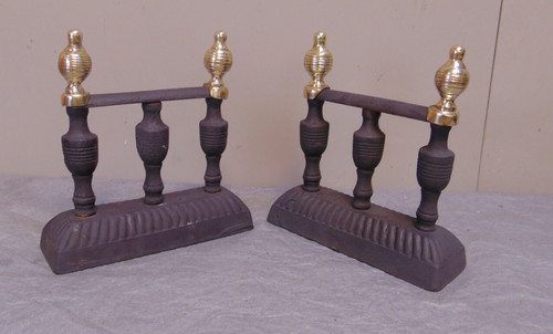 Andirons fire side dogs - andirons,