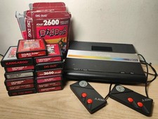 Atari 7800 Console UNTESTED 2x Official Controllers 13x Games Retro
