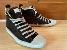 Emma Hope Brown Faux Fur Trainers Magic Basket High Top Sneakers UK 4 EU37 NEW