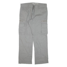 LIVERGY Cargo Mens Trousers Grey Regular Straight W36 L30