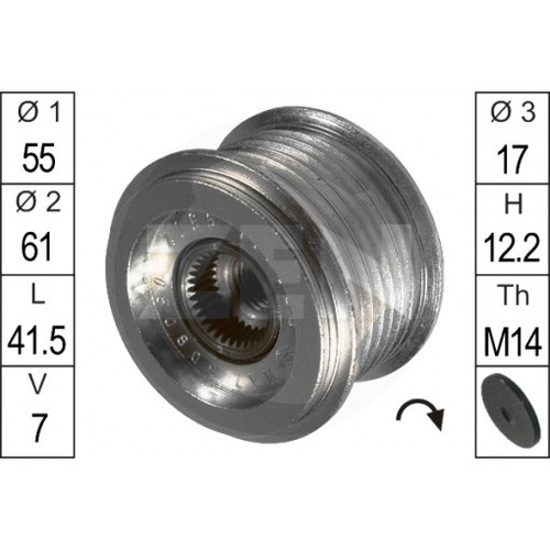 Alternator pulley ep083g - alternator,