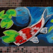 Fish Original Oil Pastel