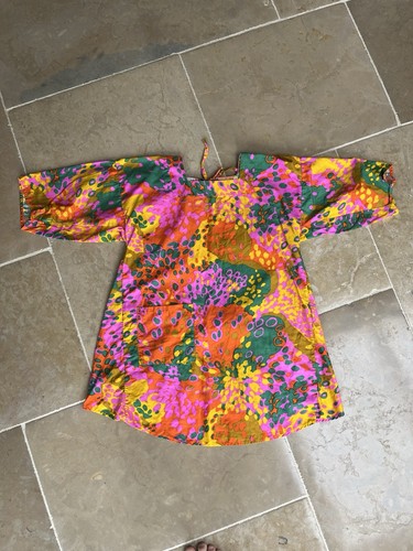 Vintage 60s 70s cotton smock - vintage,