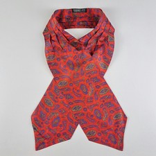 Vintage SAMMY Paisley Patter Cravat Tie Scarf Rayon Made in England