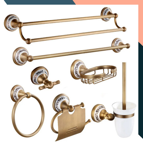 Antique brass bathroom - antique,