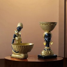 African tribal woman figurines - african,