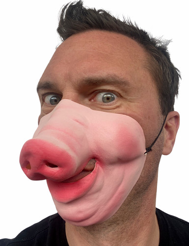 Half face pig nose snout - face,