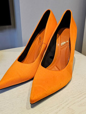 ZARA Orange Court Heels Size