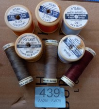 5 Sylko, 3 Gutermann Collectable Sewing Threads On Plastic Reels