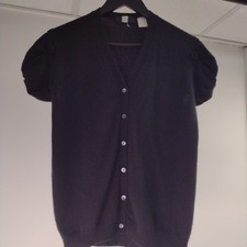 Saks Fifth Avenue balck , 100% Cashmere cardigan, size L