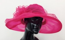 Large Hat Fascinator Weddings Ladies Day Race Royal Ascot Hatinator Brim Organza