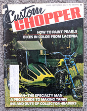 1973 OCT CUSTOM CHOPPER MOTORCYCLE MAGAZINE POSTER HARLEY TRIUMPH KAWASAKI HONDA
