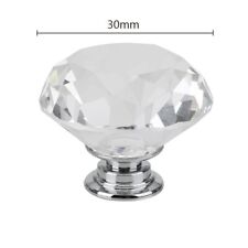 VDL 20~30mm Crystal Door Knobs Diamond Round Cabinet Furniture Cupboard Drawer