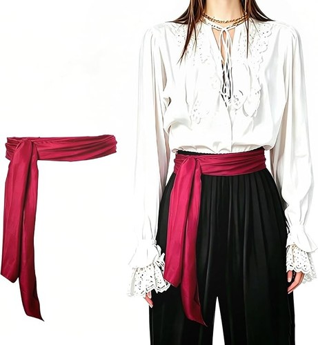 Hhjjrz satin pirate sash dress - satin,