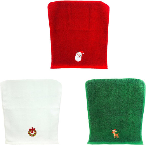3pieces christmas hand towels - christmas,