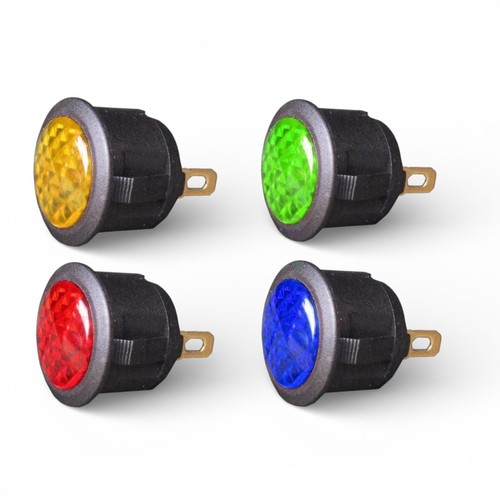 12v led round warning - led,