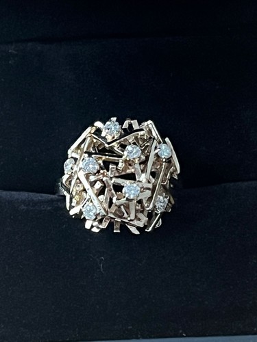 9ct gold diamond abstract - 9ct,