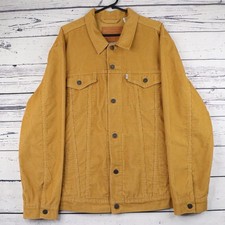 Levi’s Corduroy Trucker Jacket Mens 2XL Big E White Tab Mustard Yellow Premium
