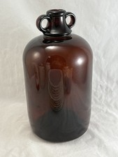 VINTAGE brown glass demijohn brewing bottle 1 gallon