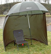 88" 2.2m  BISON TOP TILT FISHING UMBRELLA BROLLY SHELTER WITH ZIP ON SIDES