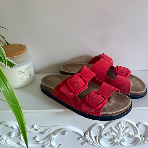 Next coral pink suede double - coral,