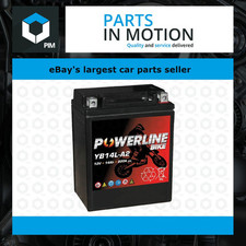 YB14L-A2 AGM Powerline Motorcycle Battery 12V 14Ah YB14LA2-AGM