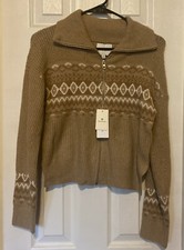 Pink Rose Crop Sweater Womens