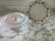 Vintage Clear Glass Pedestal