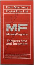 Original Massey Ferguson Farm Machinery Pocket Price List, May 1980 Tractors Etc