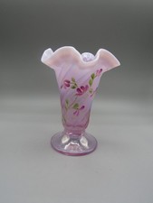 Fenton, Ruffled Vase, Painted