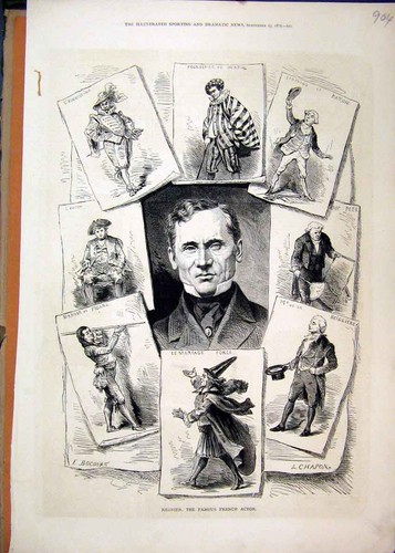 Old antique print - 1876, regnier