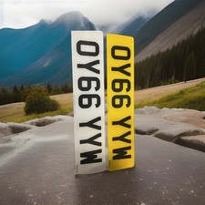 UK STANDARD NUMBER PLATES SET