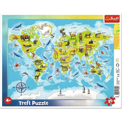 Trefl jigsaw puzzle world - world, map