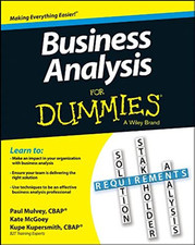 Business Analysis For Dummies by Kupersmith, Kupe Book The Cheap Fast Free Post