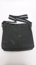 Rocha John Rocha Black Leather Messenger Bag with Adjustable Strap Collectable 