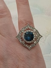 Vintage Style Ring Silver Tone