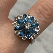 925 Sterling Silver Blue Topaz