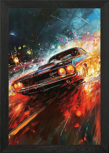 Muscle car speed painting - speed,