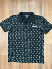 Men’s Lambretta Black/Grey Paisley Polo Shirt Size M/L Read