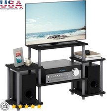 Wood TV Stand Multi-Tier